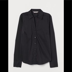 H&M black button down shirt